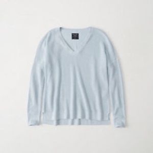 Abercrombie & Fitch light blue knit sweater